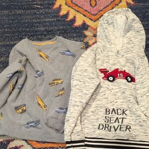 Kids Sweatshirts With Car Themes.